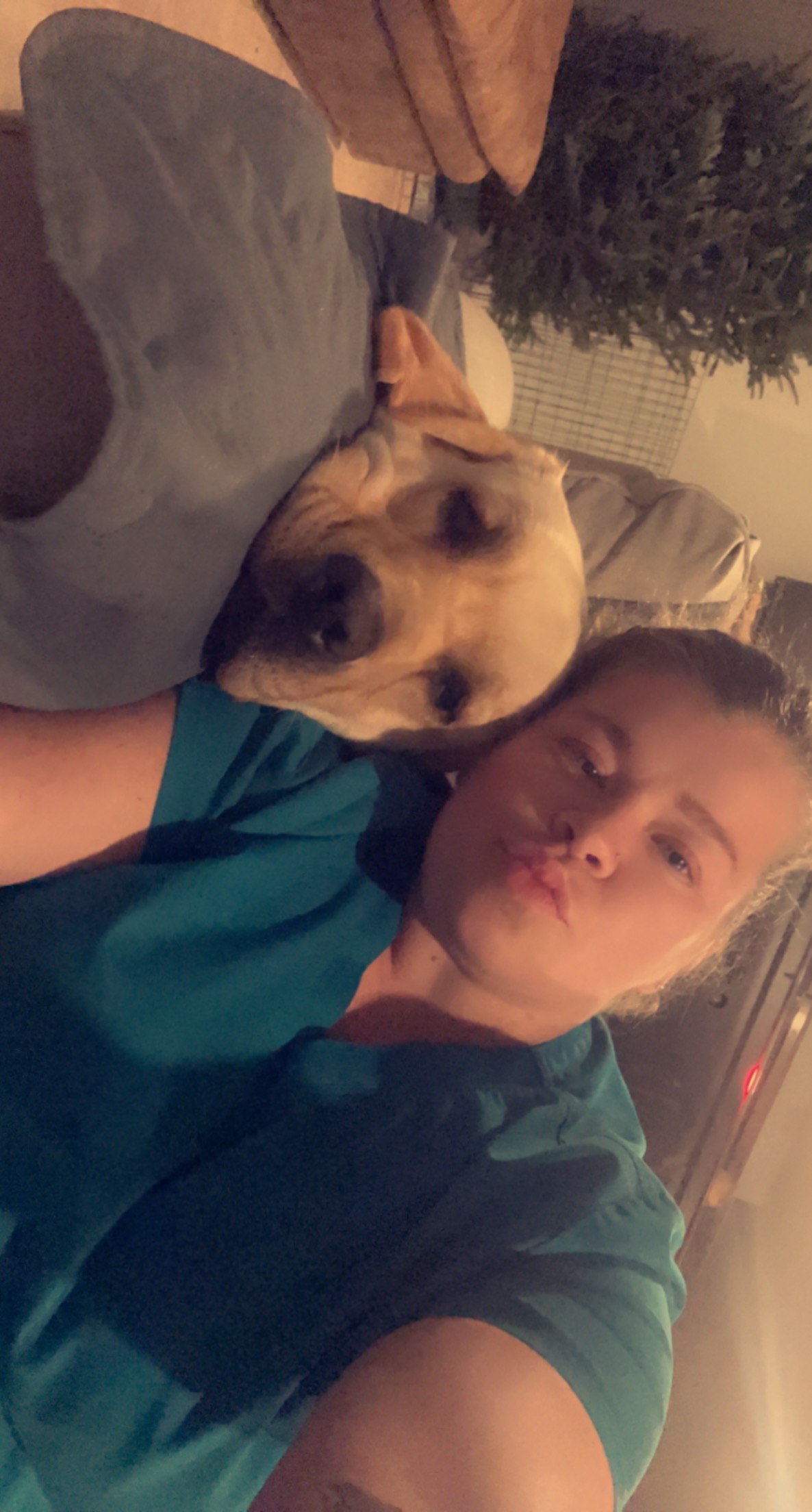 Chelsea with her dog